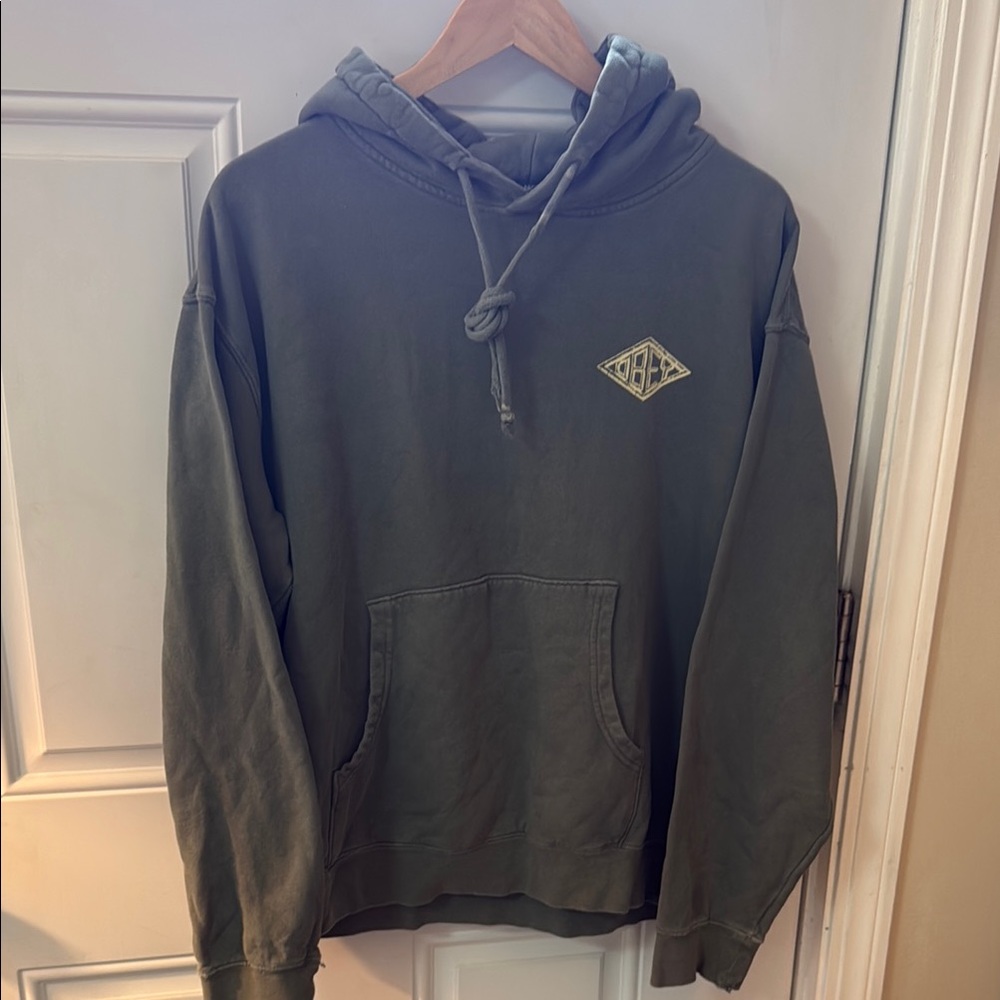 Obey Men’s Large Olive Green Hoodie with Logo